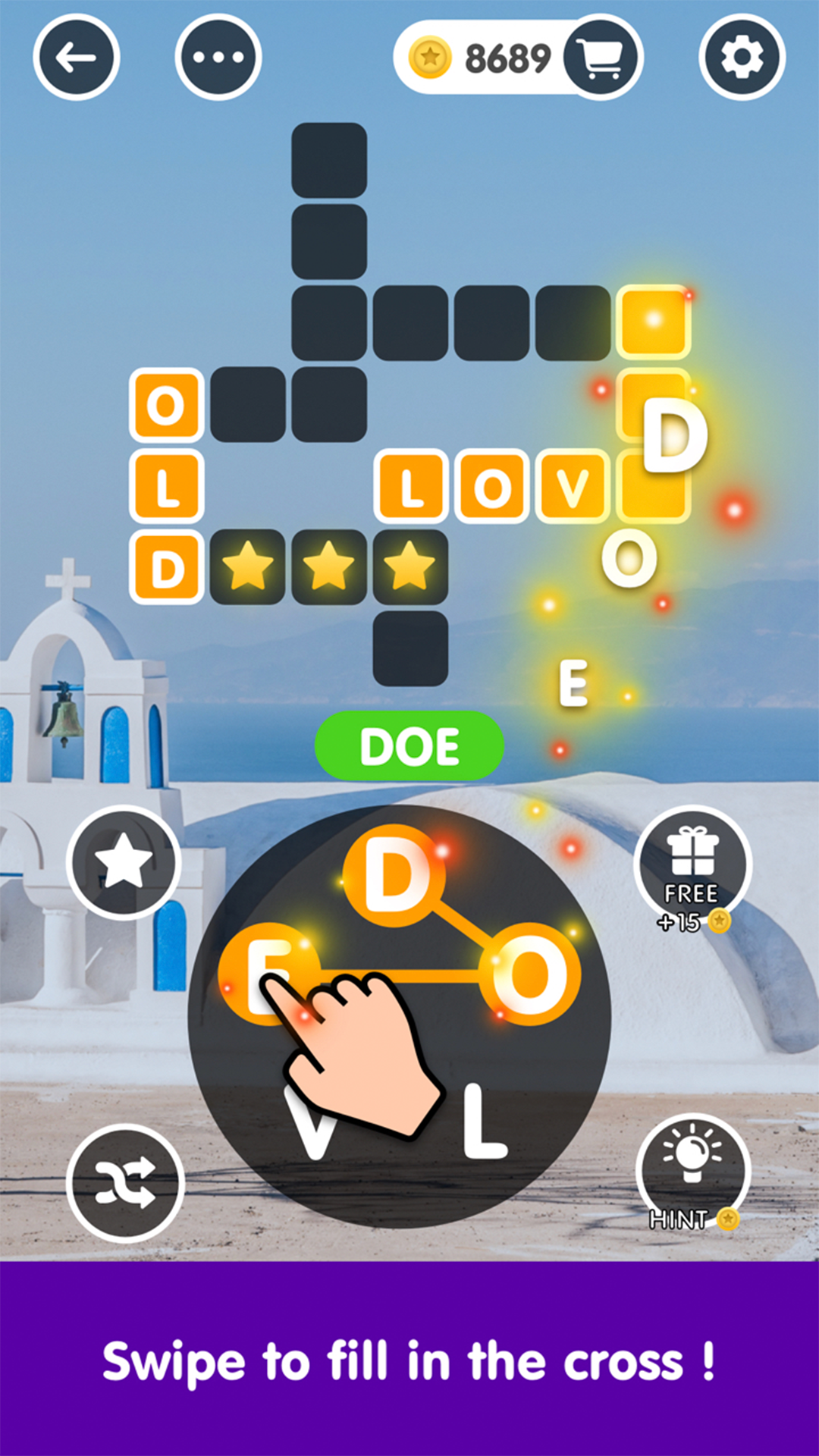 Скриншот игры Bible Crossword - Daily Word Puzzles