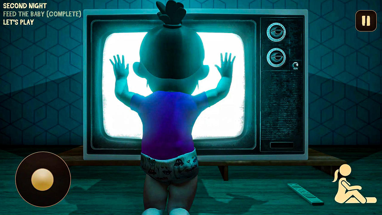 Screenshot of Baby in Pink Horror House Game