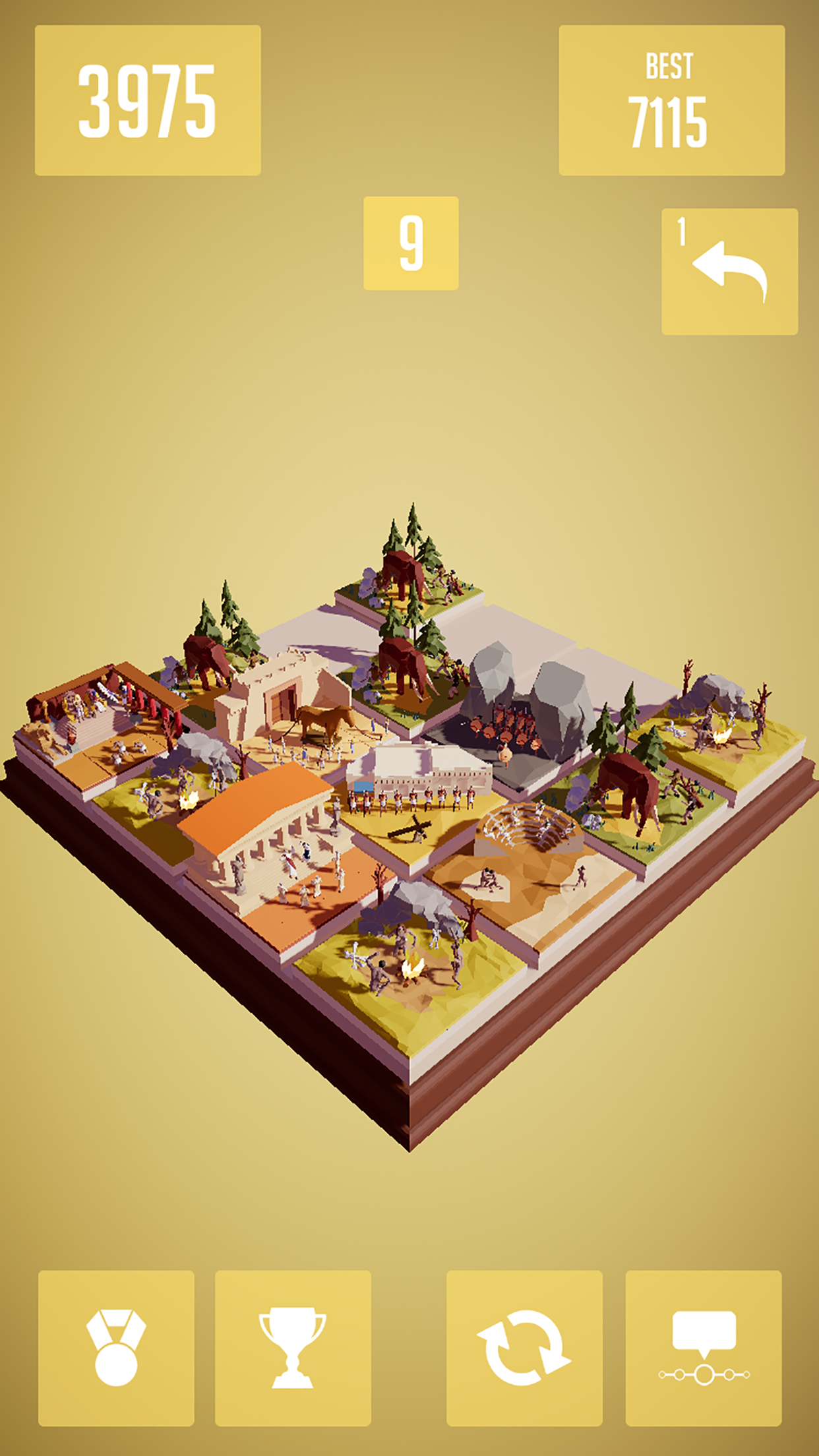 History 2048 - 3D puzzle game Game Screenshot