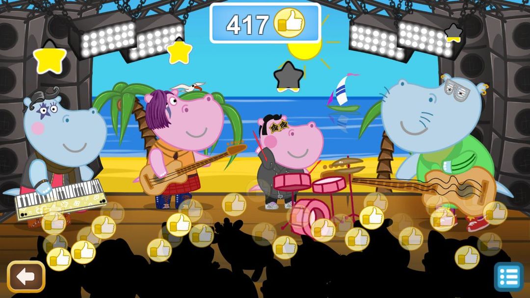 Queen Party Hippo: Music Games screenshot game