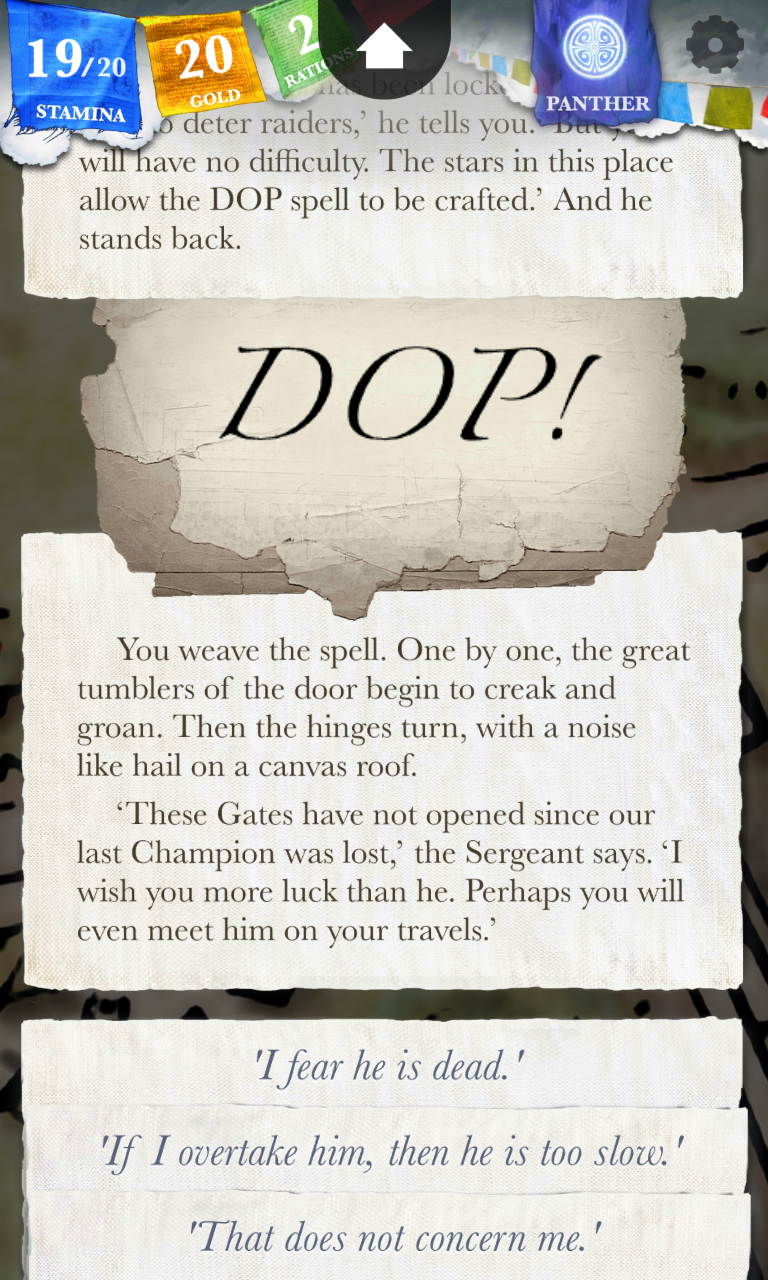 Sorcery! Game Screenshot