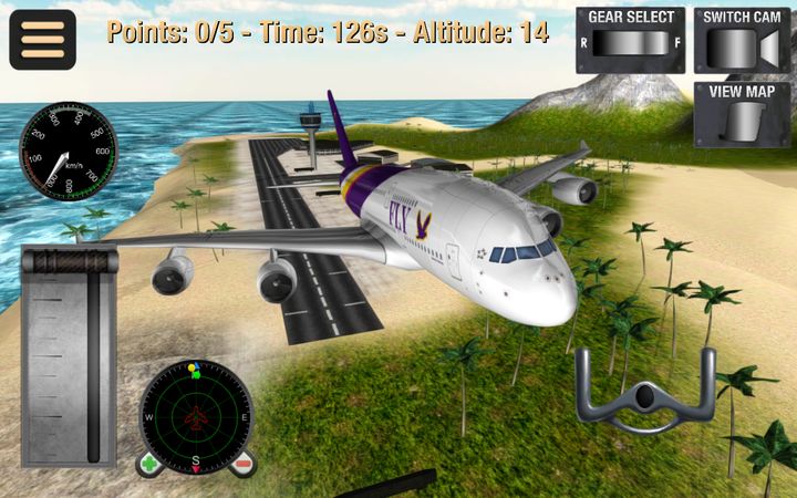 Screenshot 1 of Flight Simulator: Fly Plane 3D 1.42