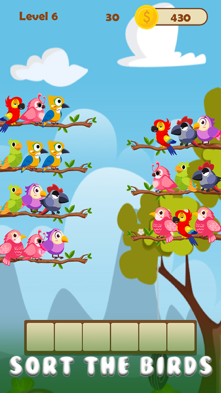 Bird Sort  Three Match Game Screenshot