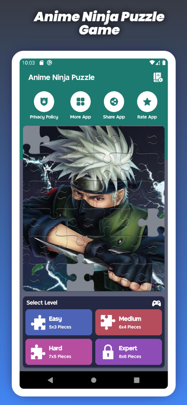 Anime Ninja Puzzle Game Game Screenshot