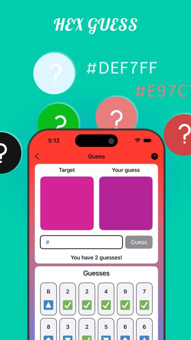 Hex Guess - Color Match Game Game Screenshot
