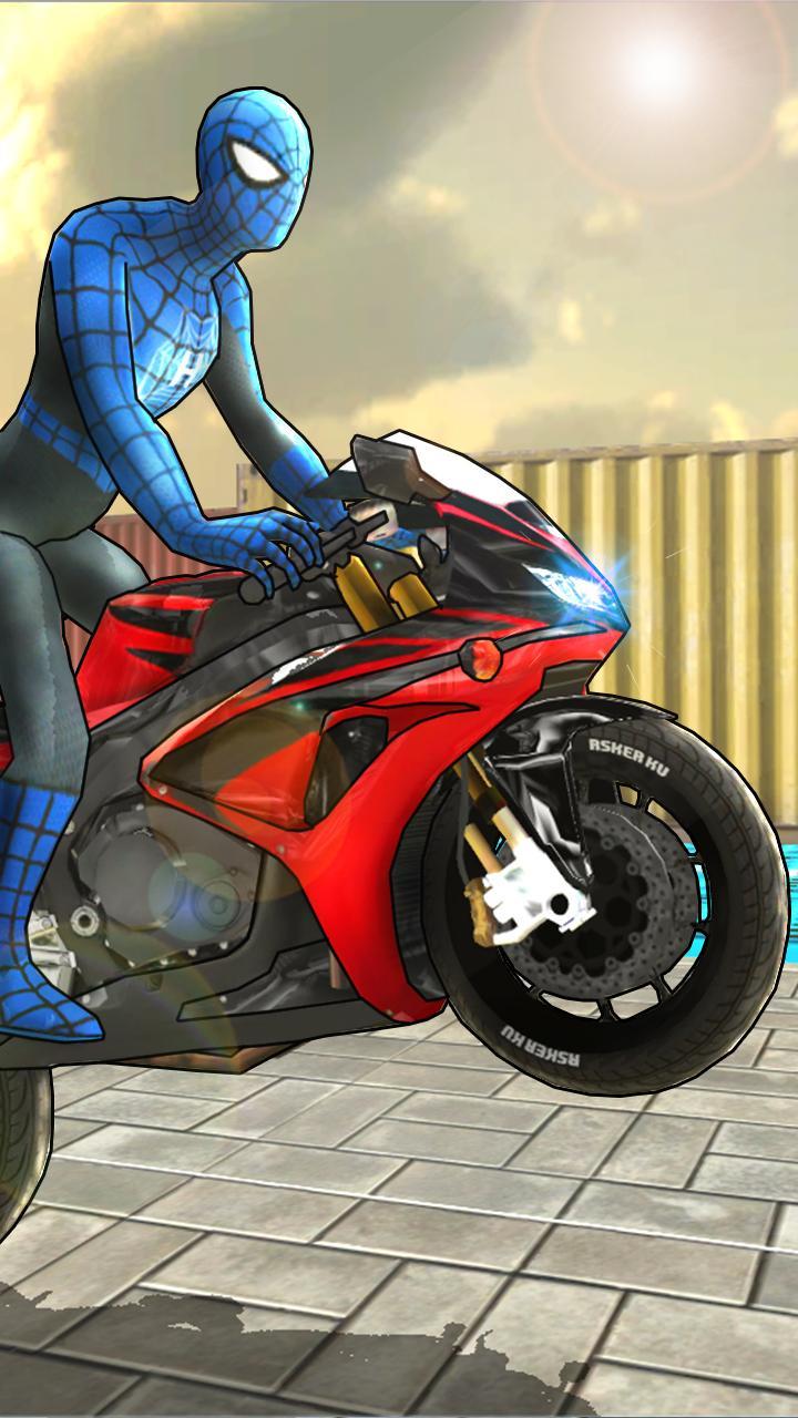 Spider Hero Racing : Bike Edition Game Screenshot