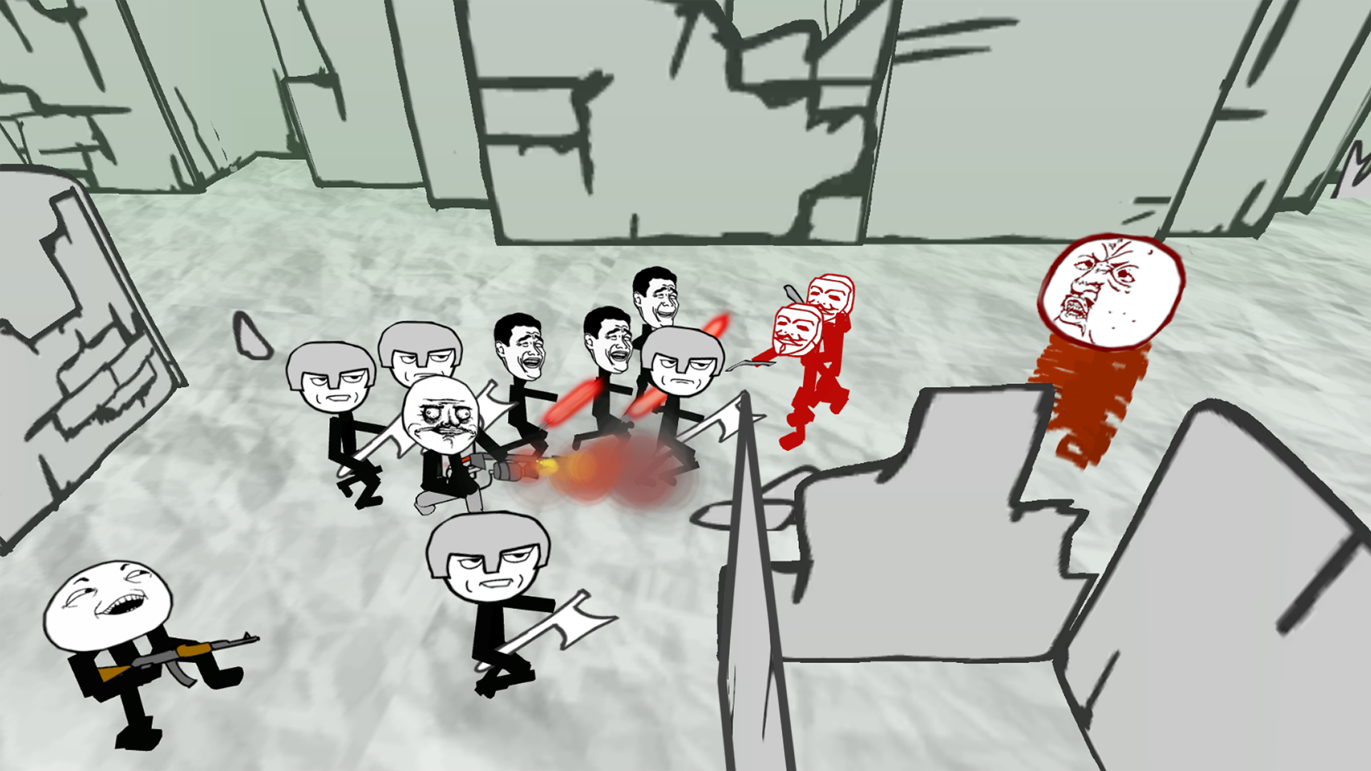 Stickman Meme Battle Simulator Game Screenshot
