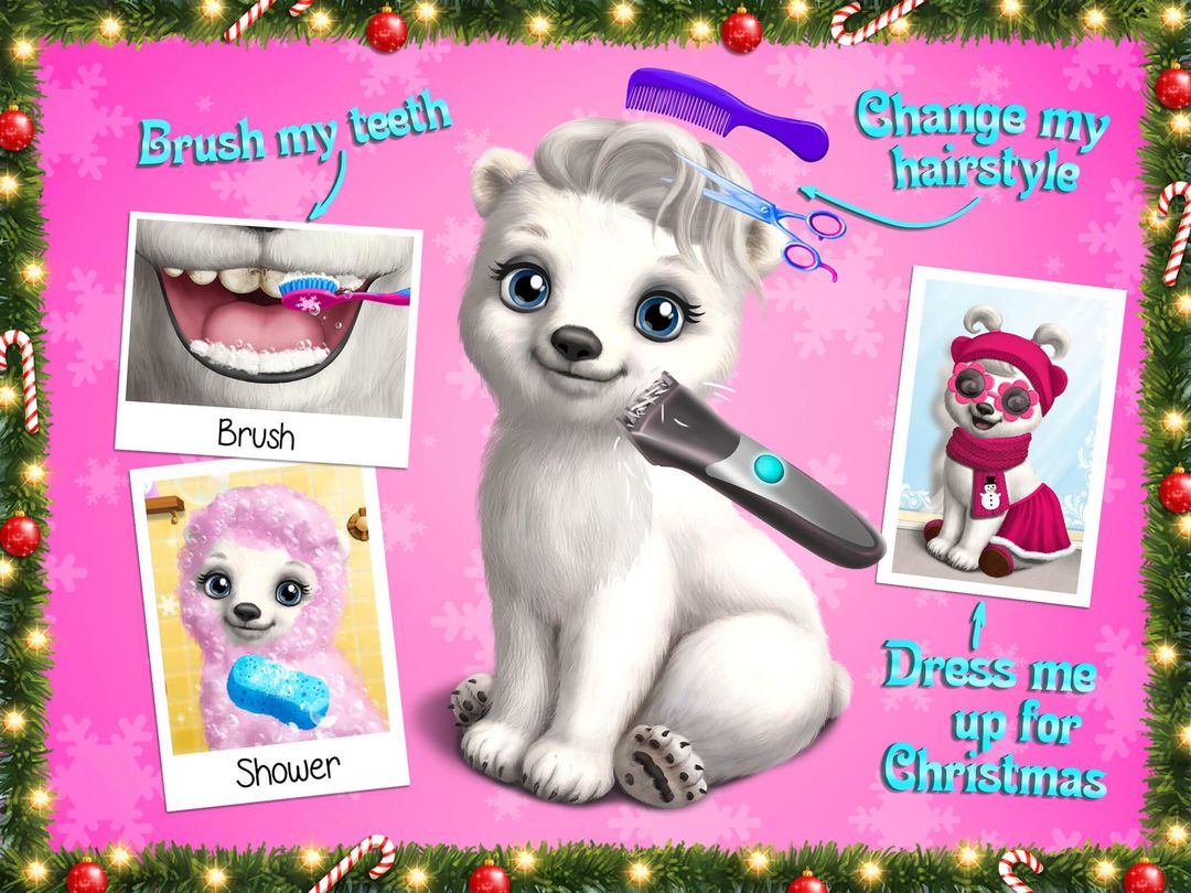 Screenshot of Christmas Animal Hair Salon