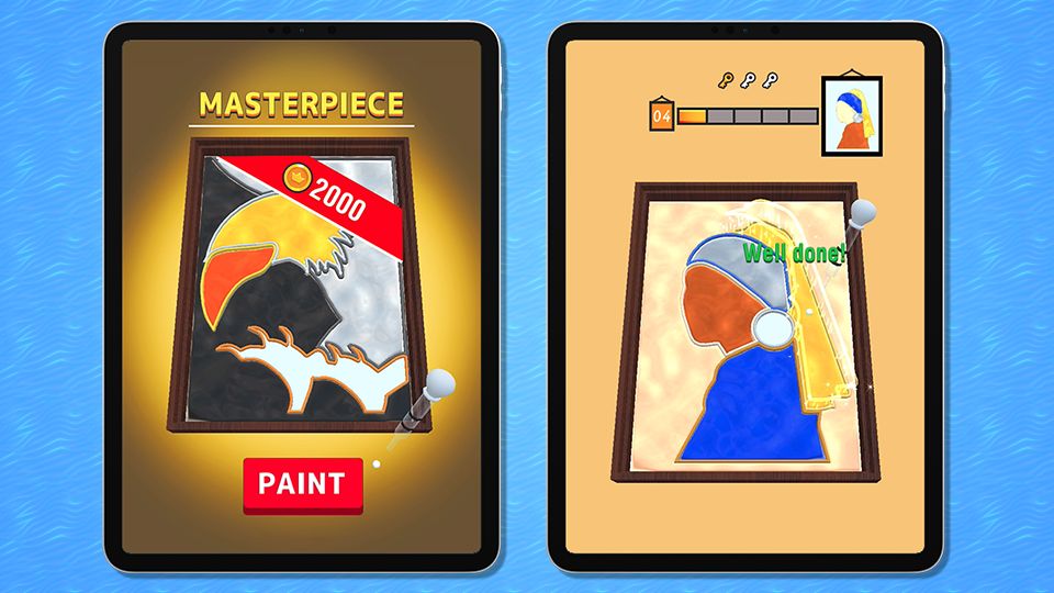 Screenshot of Paint Dropper: draw puzzle