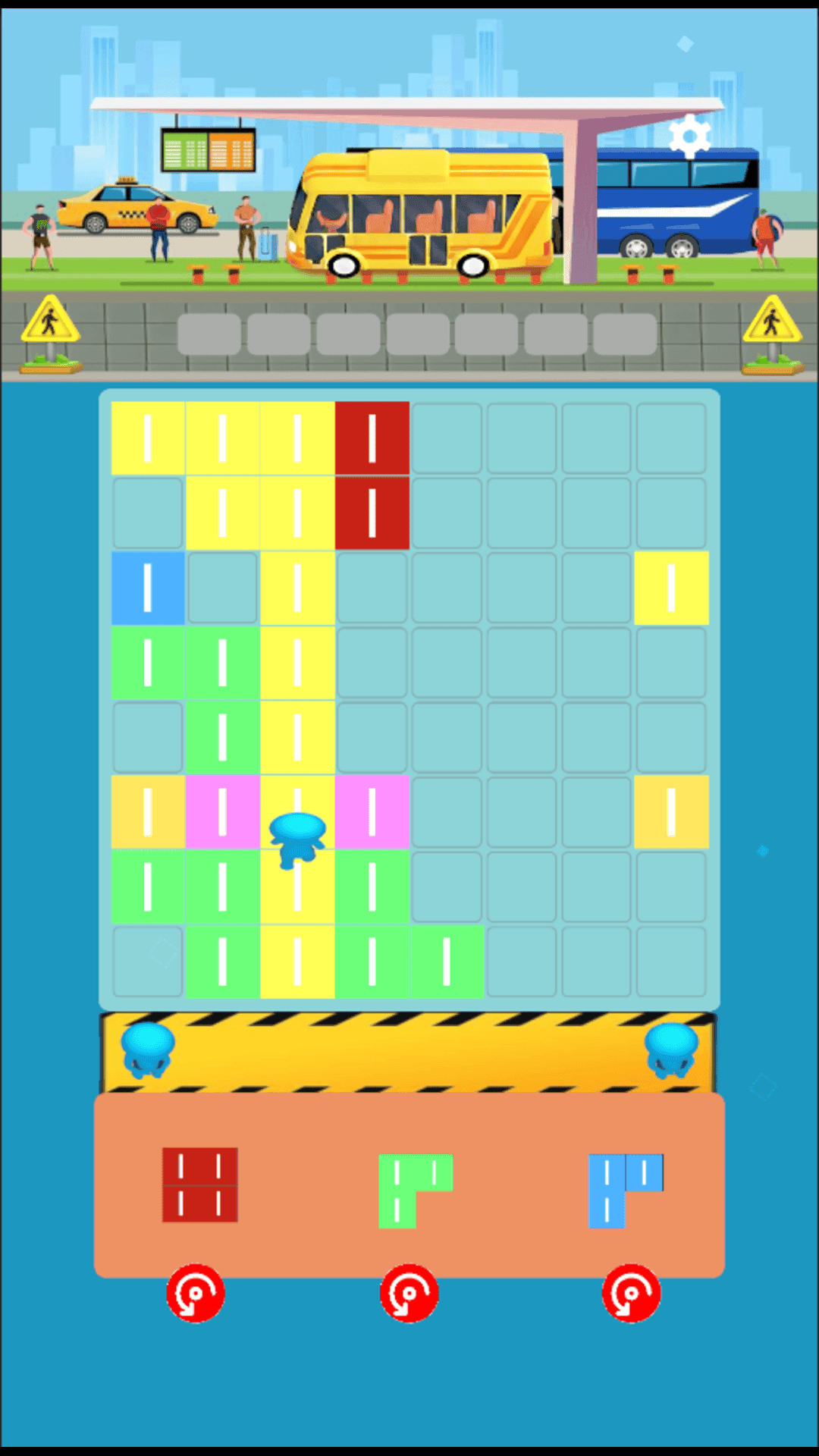 Color Road Cross Puzzle Game Screenshot