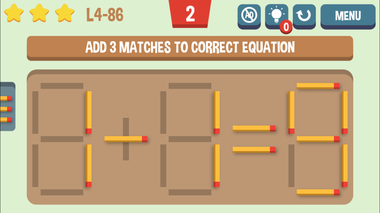 Скриншот игры Move the Matches