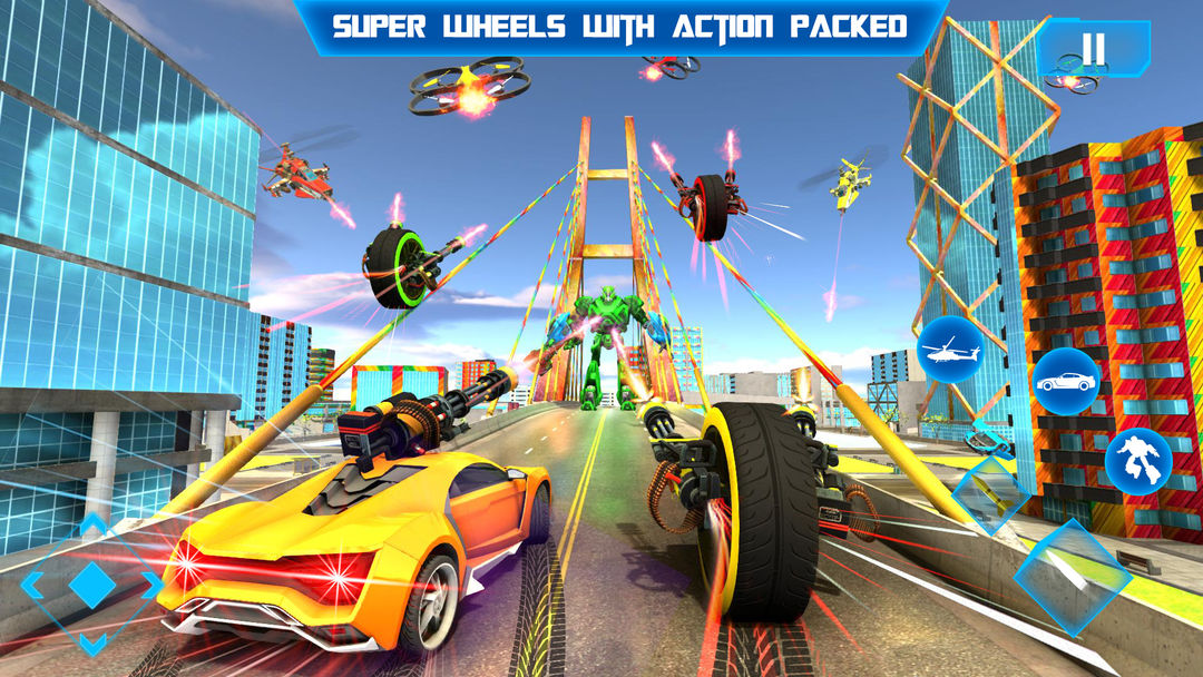 Spider Car Wheel Robot Game - Drone Robot Games 3D ภาพหน้าจอเกม