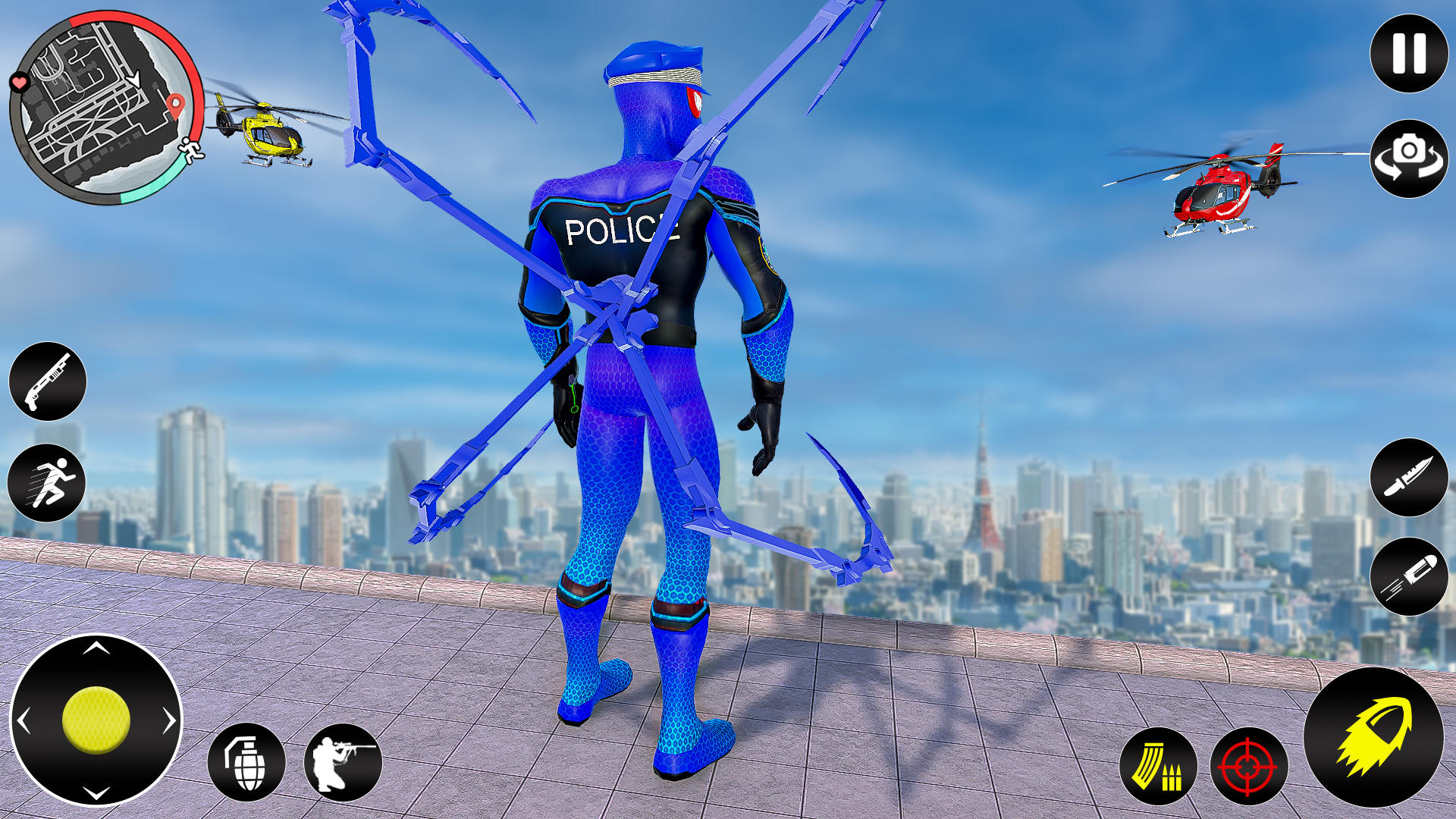 Police Spider Rope Hero Games Game Screenshot