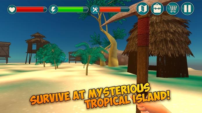 Pixel Tropical Island Survival 3D Game Screenshot