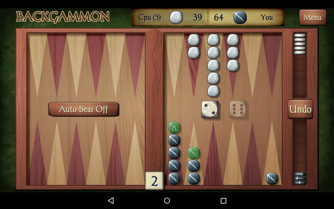 Backgammon Pro screenshot game