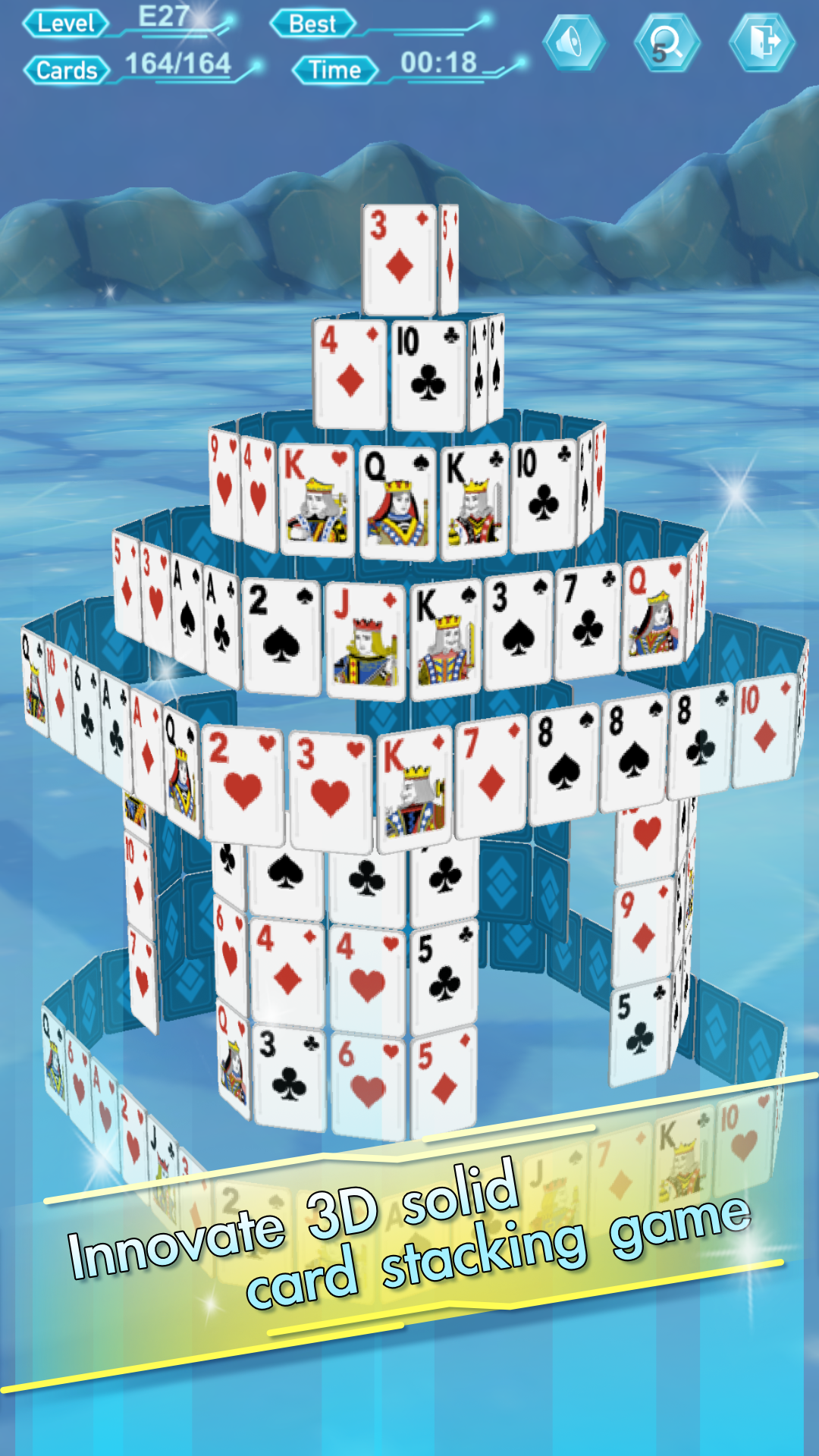 Screenshot 1 of 카드 스태킹 3D 1.0.40