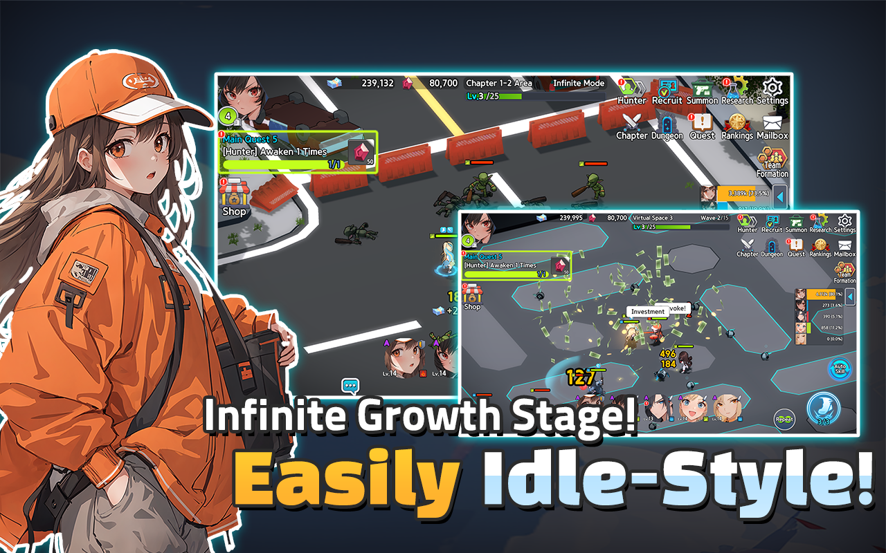 3D Idle RPG: Hunter Party Game Screenshot