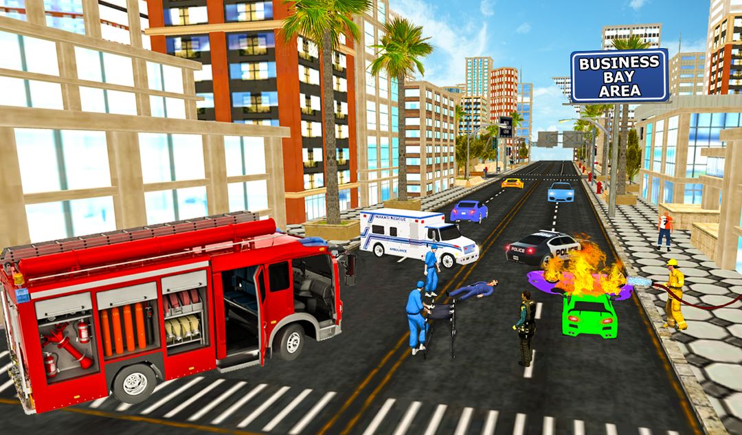 Firefighter Rescue Simulator 3D ภาพหน้าจอเกม