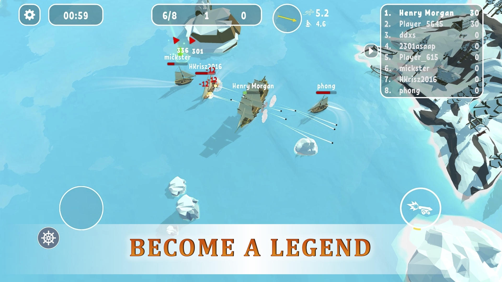 Скриншот игры Corsair Ships: Battleship Game
