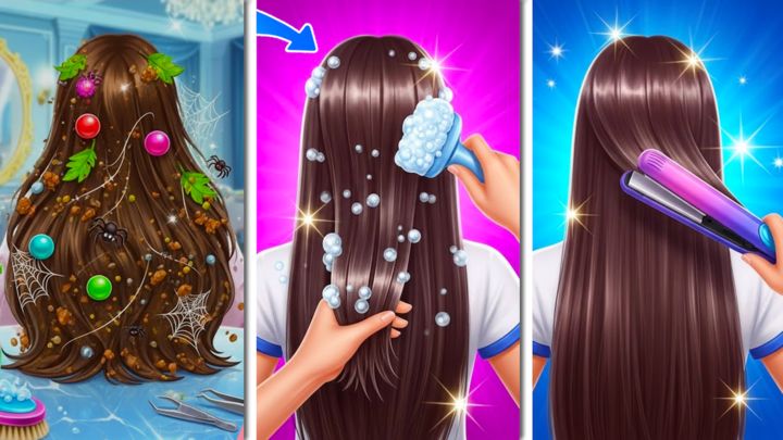 Hair Salon: Princesses ASMR Game Screenshot