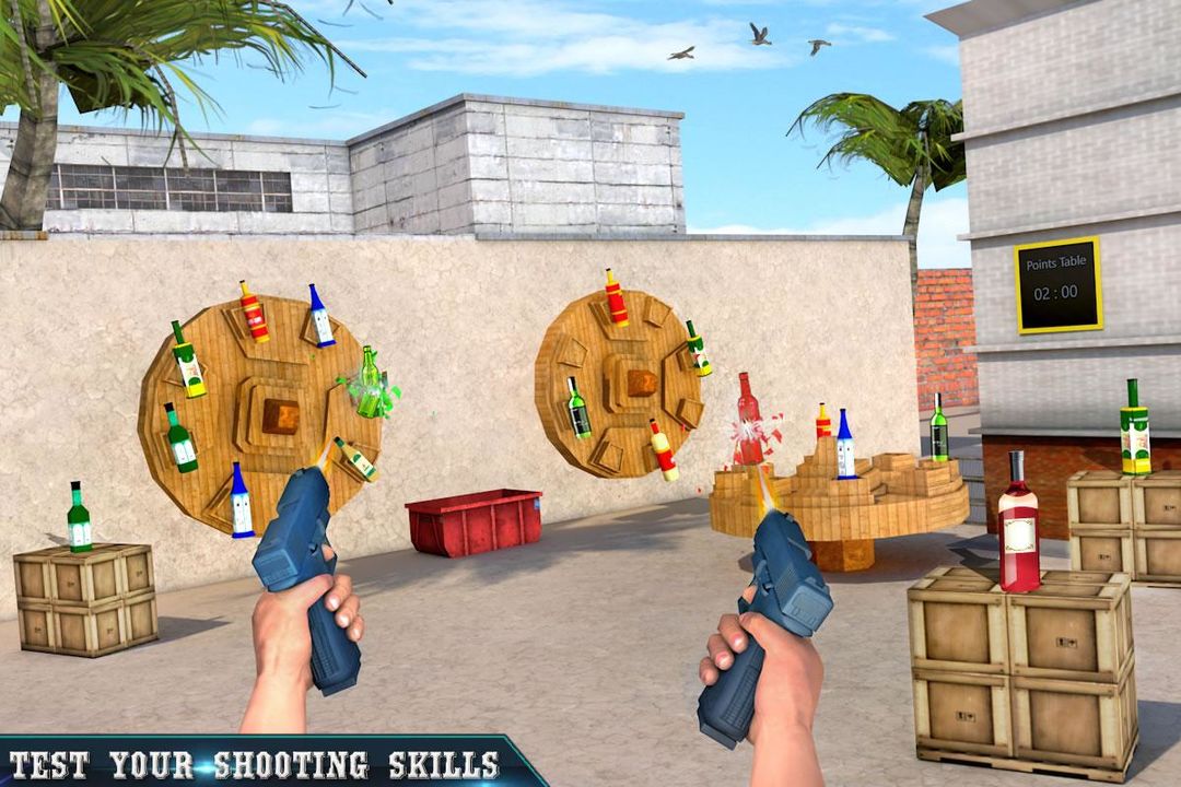Real Bottle Shooting Free Games screenshot game