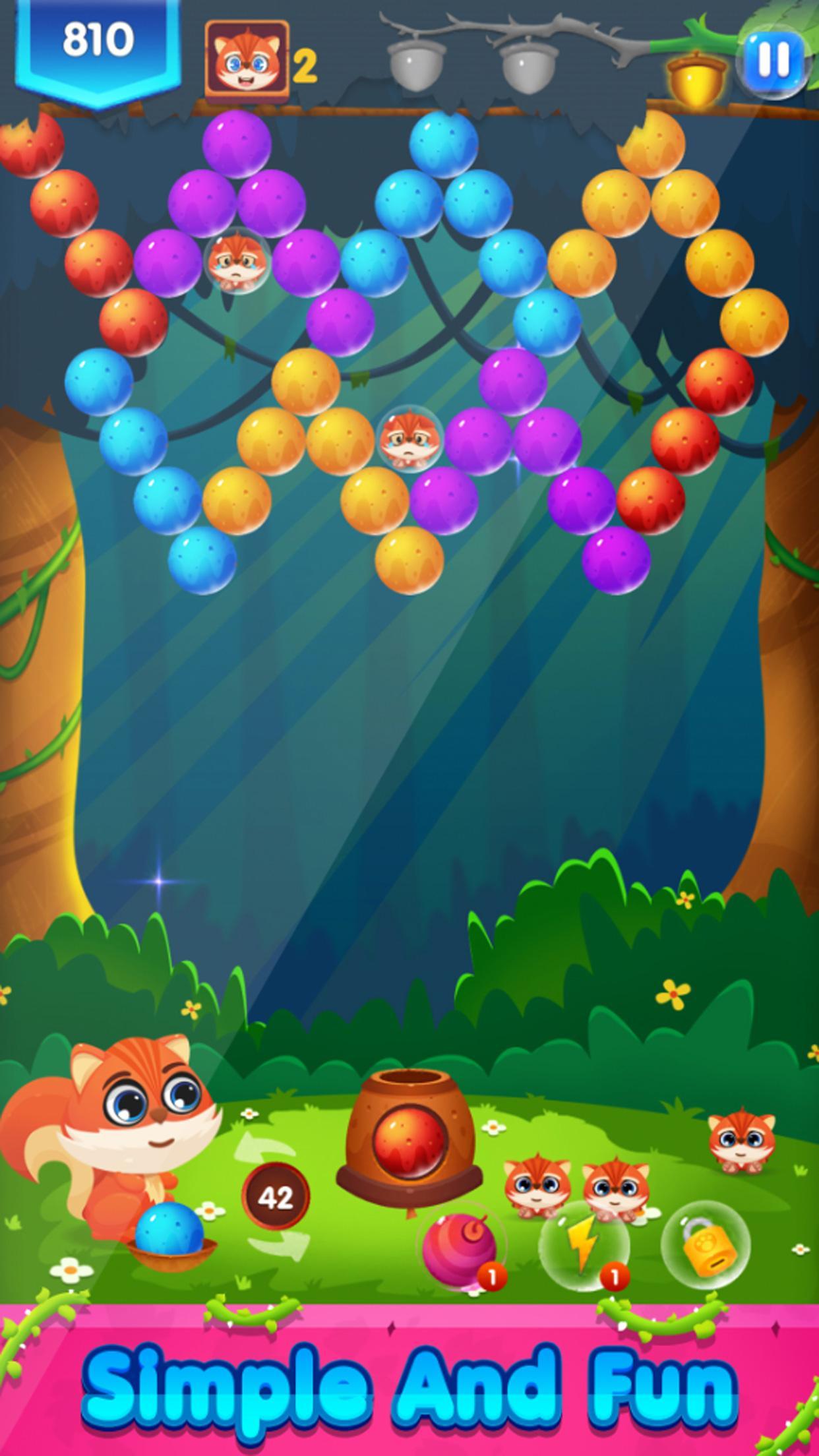 Captura de Tela do Jogo Bubble Shooter: Chip Pop