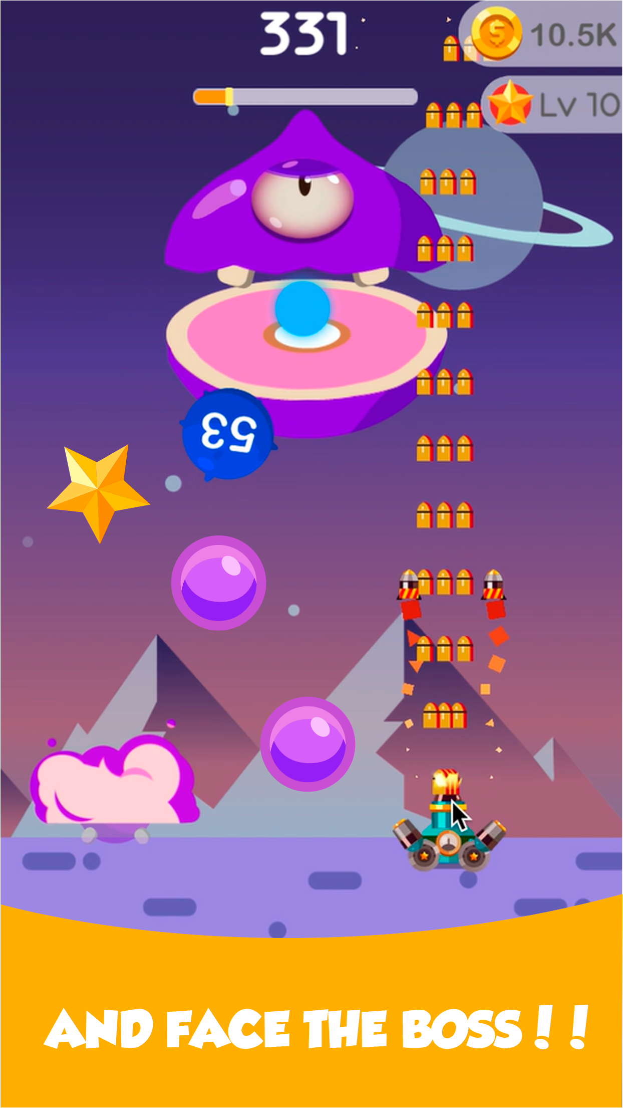 Screenshot of Bounce Ball Blast - Boss Fighting