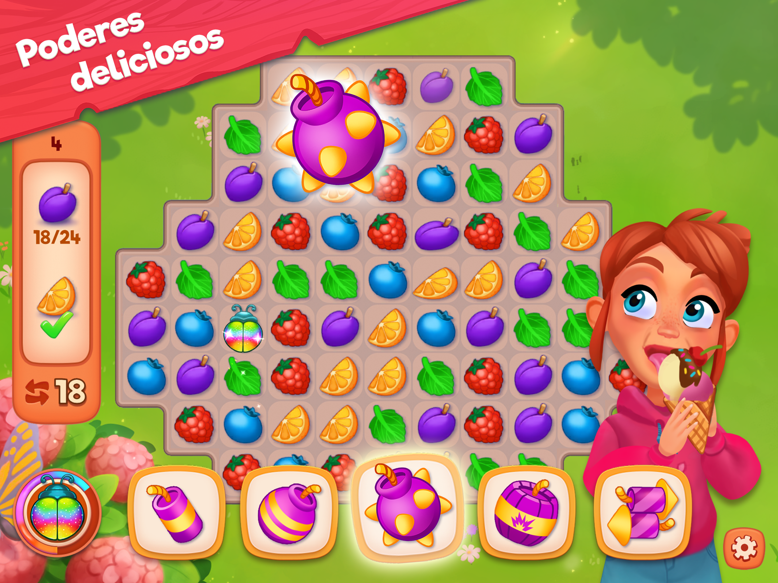 Captura de Tela do Jogo Delicious B&B: Decor & Match 3