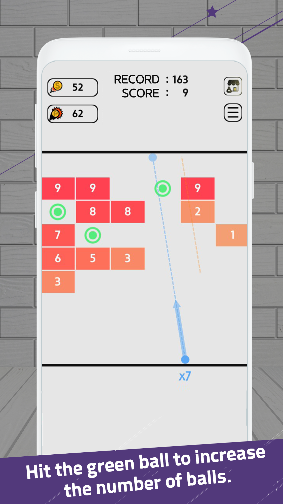 Скриншот игры Swipe Brick Breaker