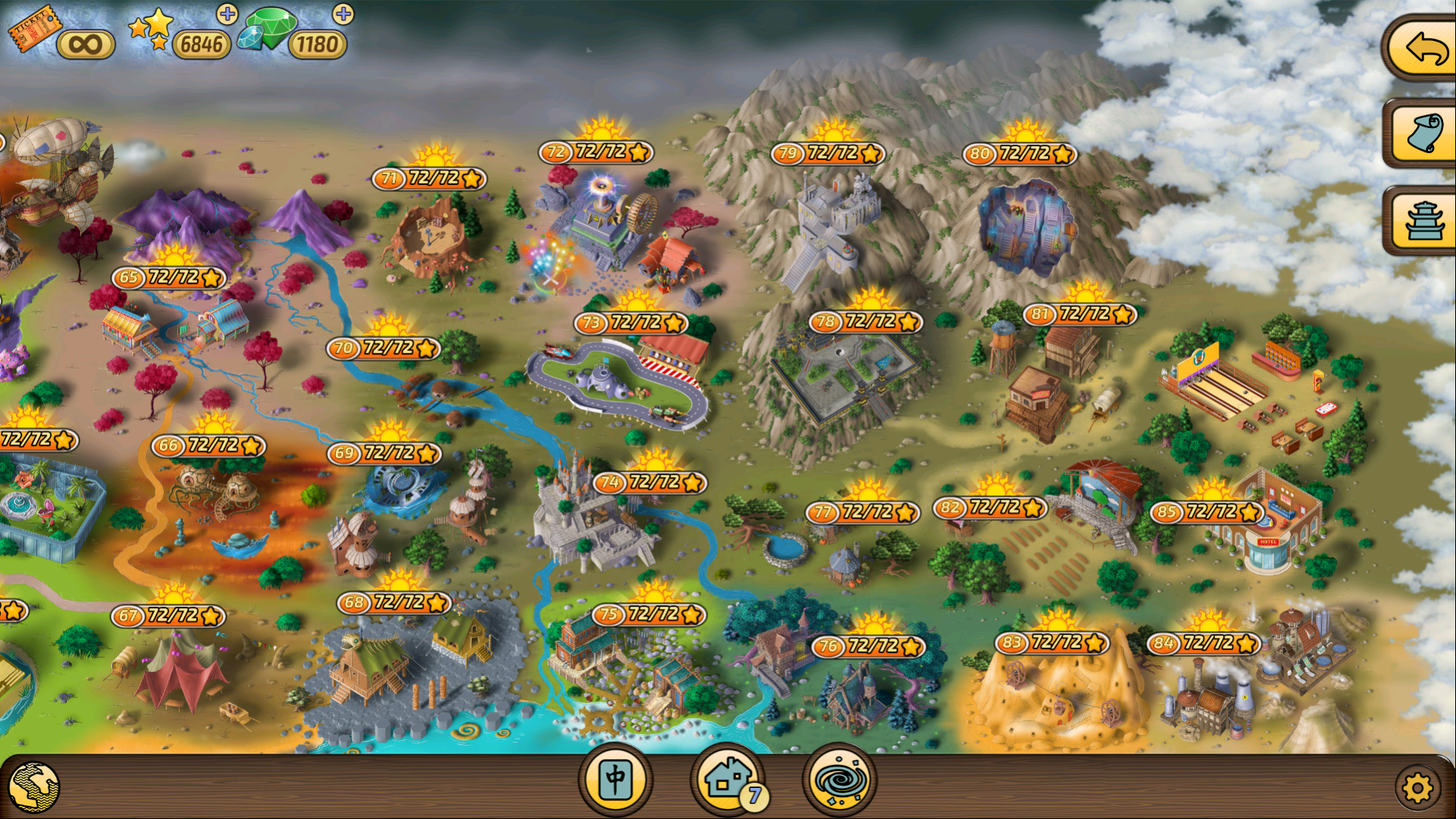 Mahjong Village Game Screenshot