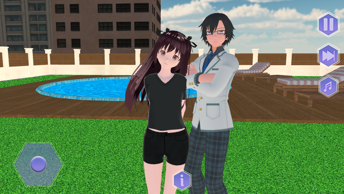 Anime School Simulator Life 3D ゲームのスクリーンショット