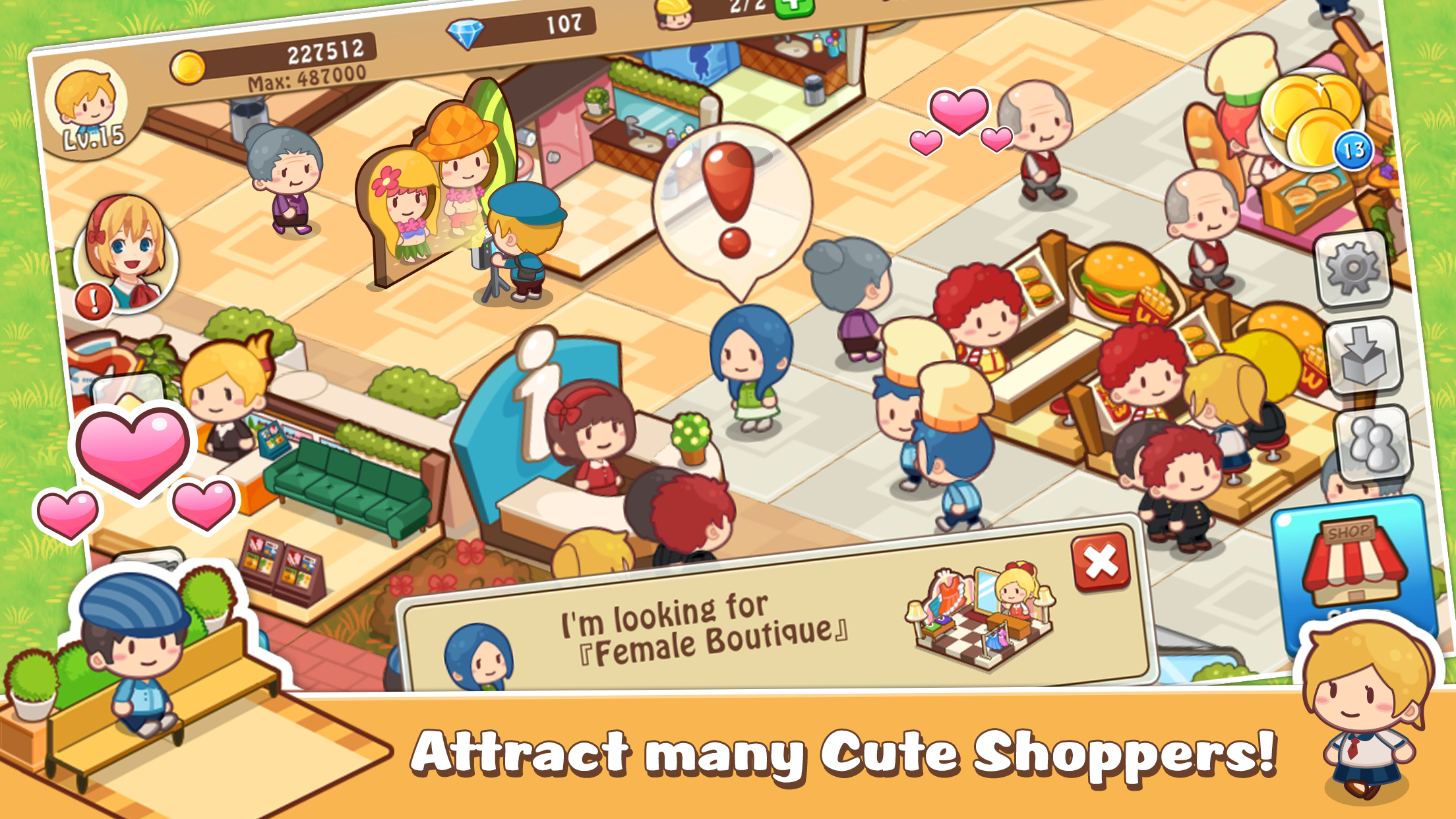 Happy Mall Story: Sim Game Game Screenshot