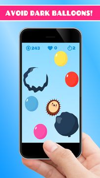 Hedgy Pop. Hedgehog balloons Game Screenshot