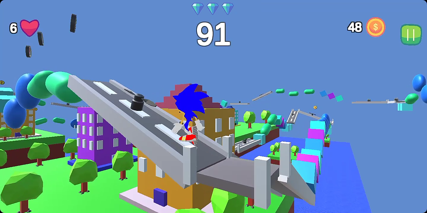 Blue Hedgehog Dash Run 3D v2 android iOS-TapTap