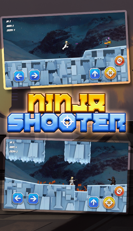 Screenshot 1 of Galaxy Ninja Go Shooter - Nouvelles guerres de combat 1.5