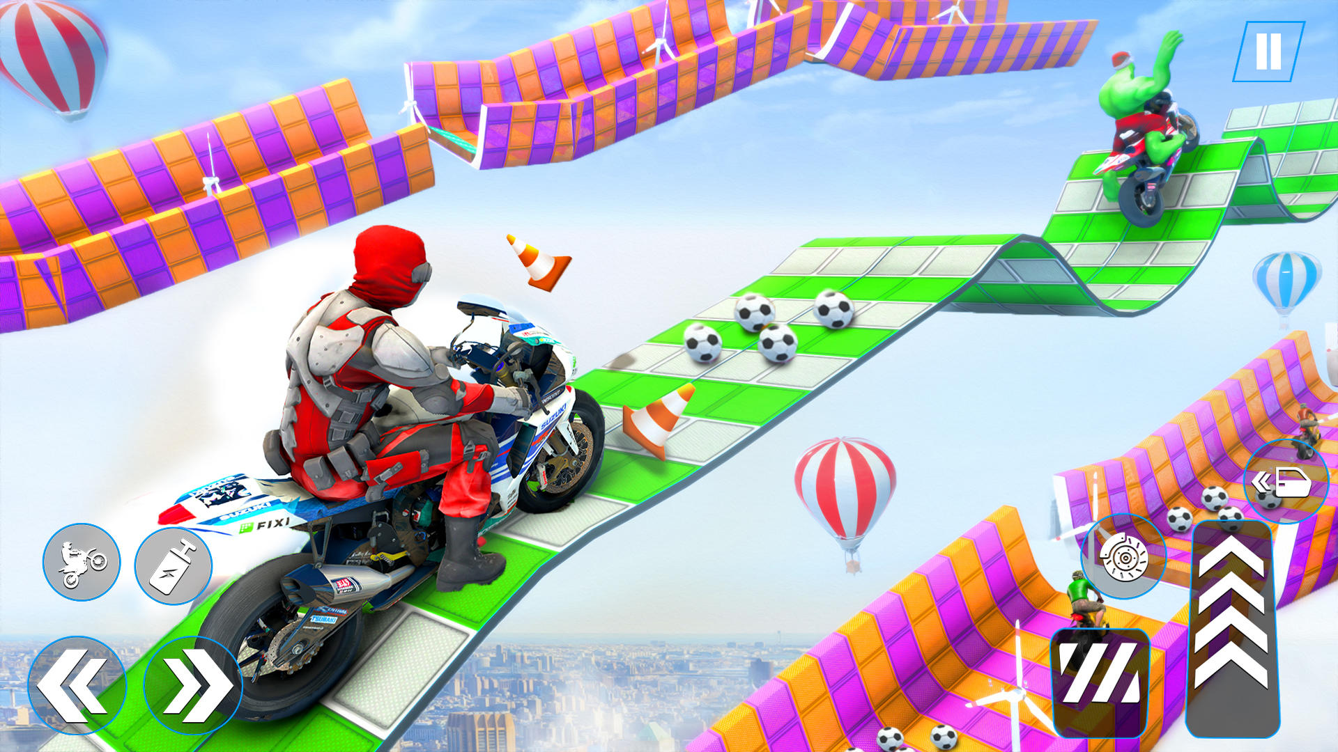 Stunt Bike Rider-Mega Ramps 3D Game Screenshot