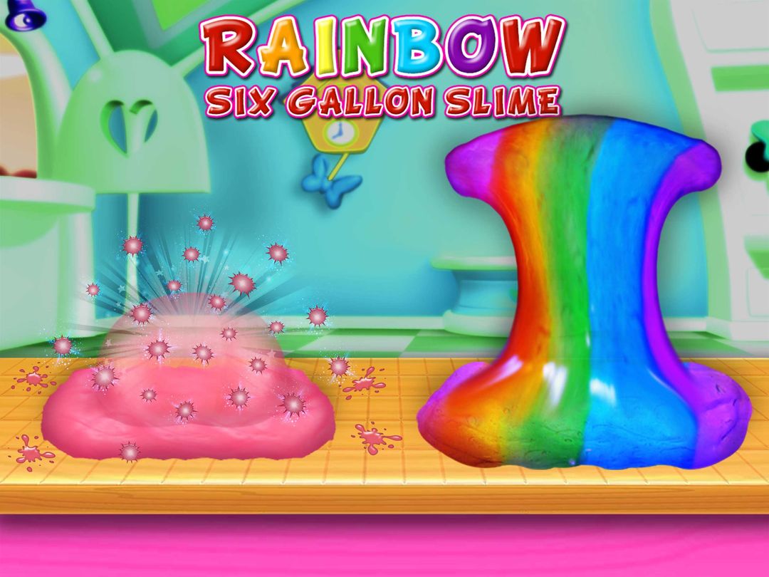 Glitter Six Gallon Slime Rainbow Squishy 게임 스크린 샷