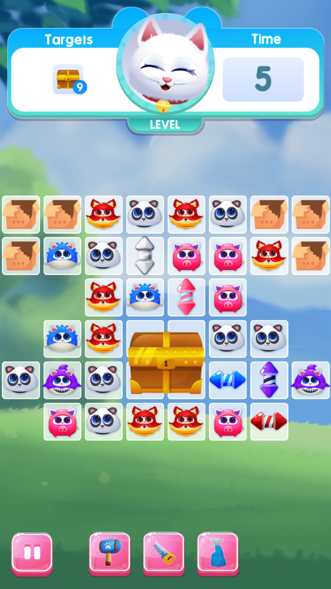 Kitty Jewel Story - Match 3 screenshot game