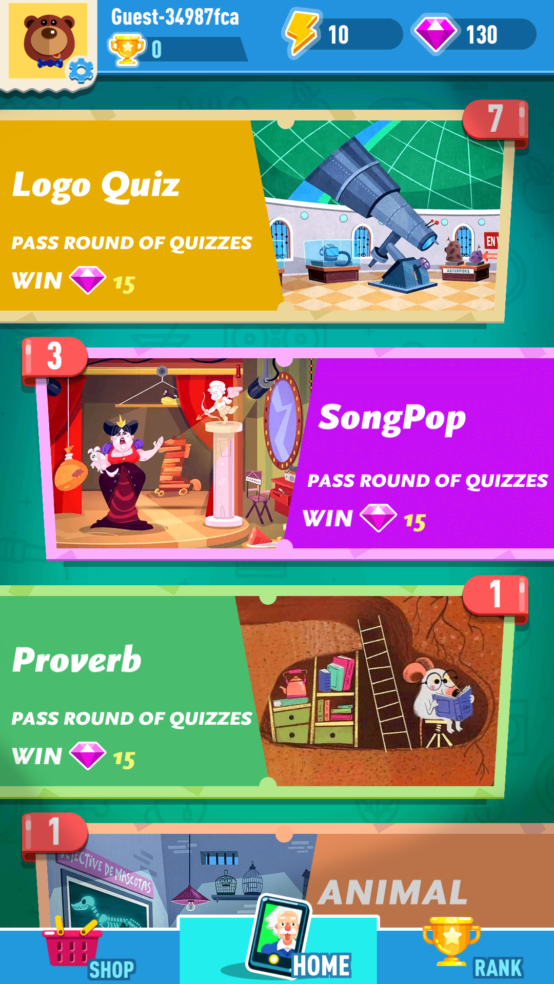 Screenshot of Quiz Time 2