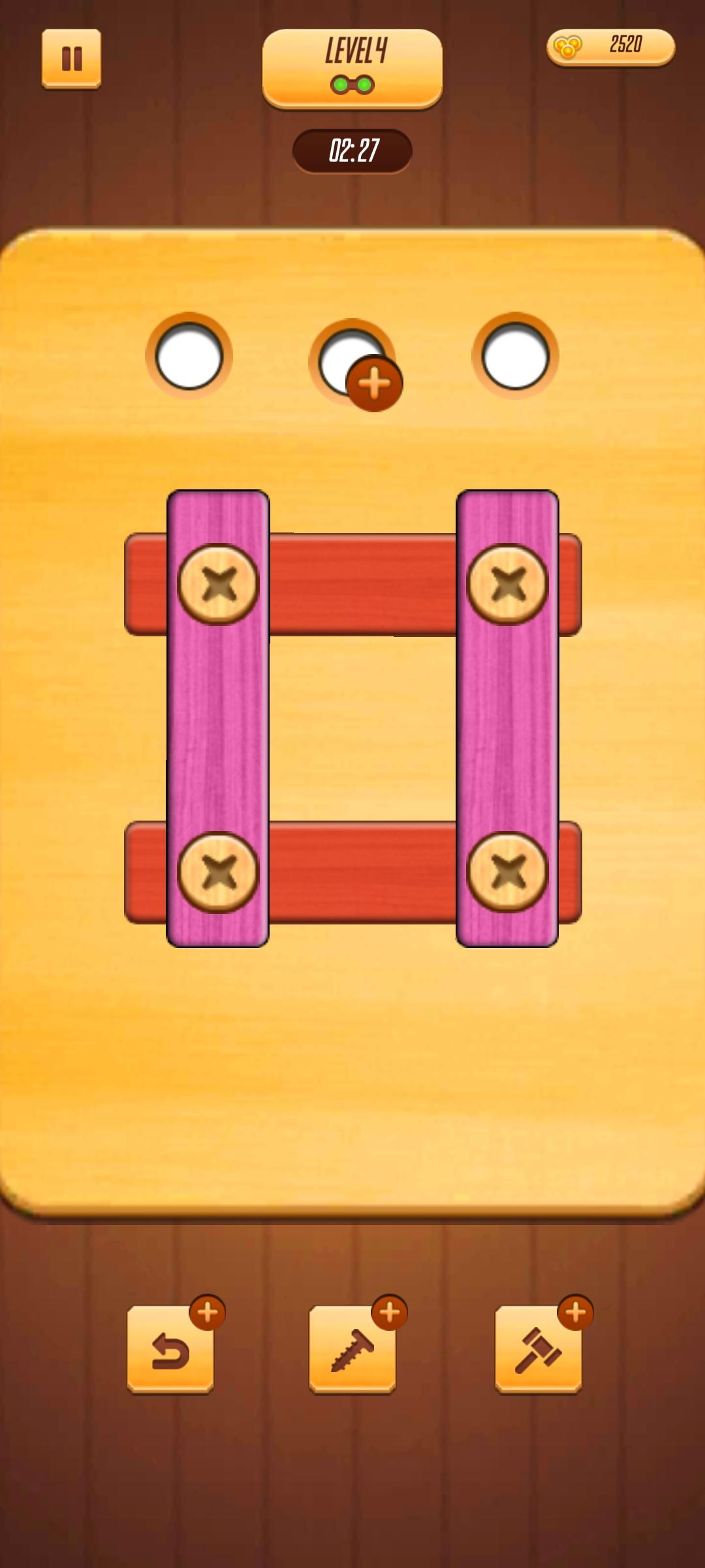 Nuts & Bolts - Wood Puzzle 3D Game Screenshot