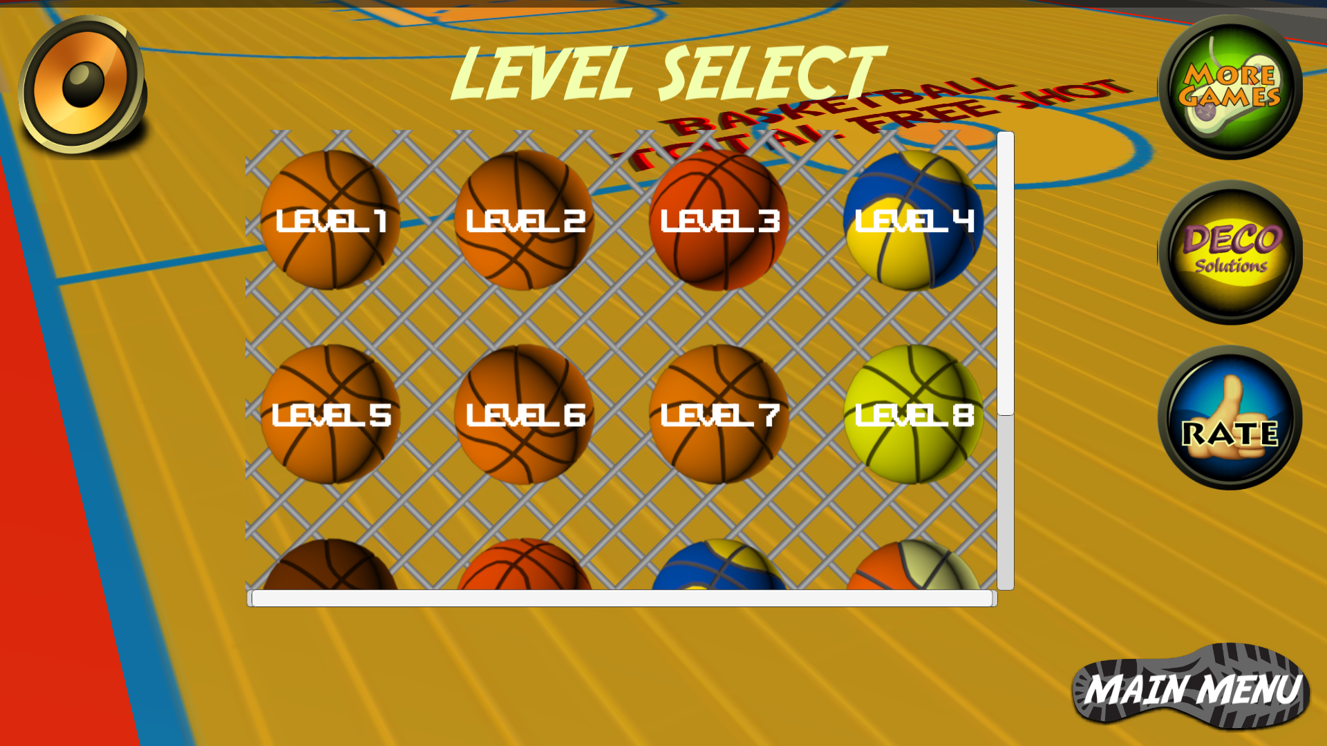 Скриншот игры Basketball Total Free Shot