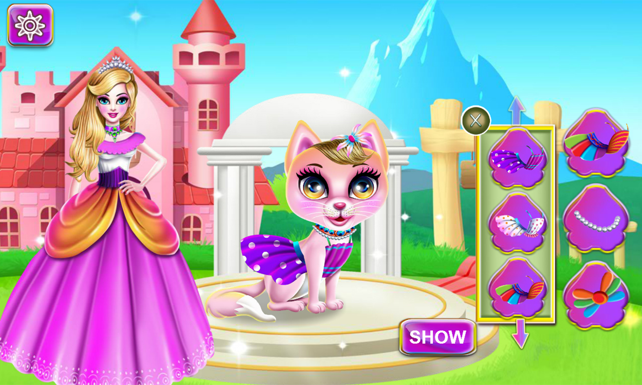 Princess Kim and Her Cute Kitty Cat Game Screenshot