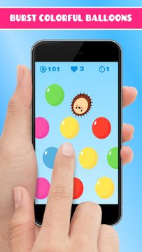 Hedgy Pop. Hedgehog balloons Game Screenshot
