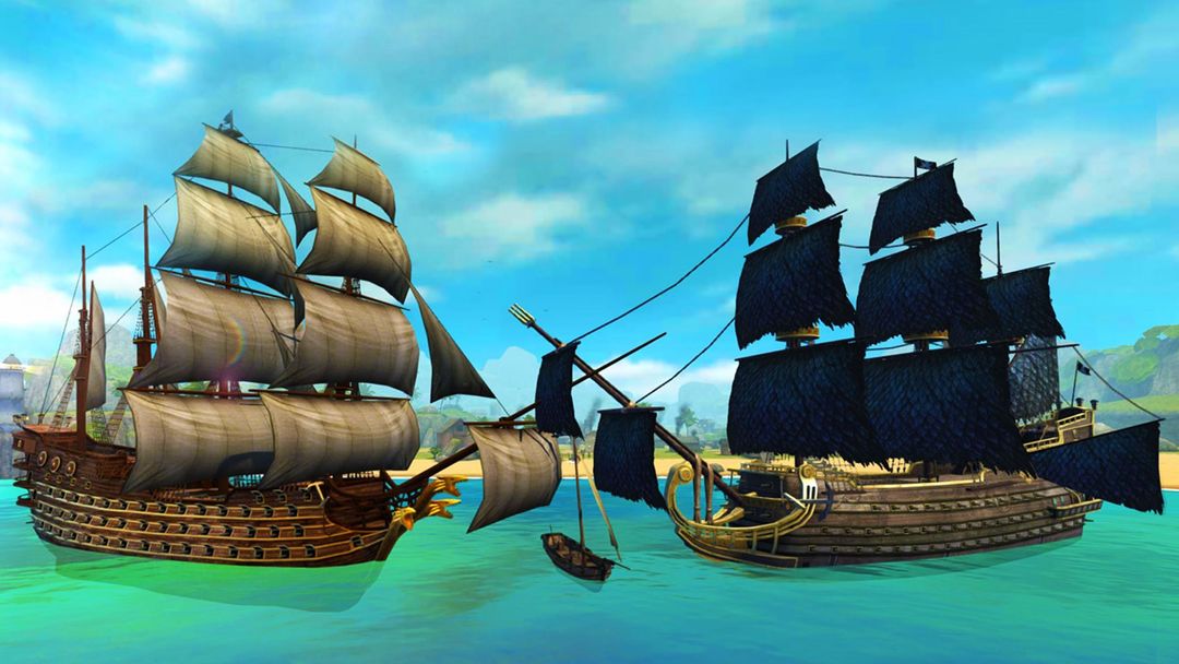 배의 배-해적의 시대-군함 전투 게임 스크린 샷