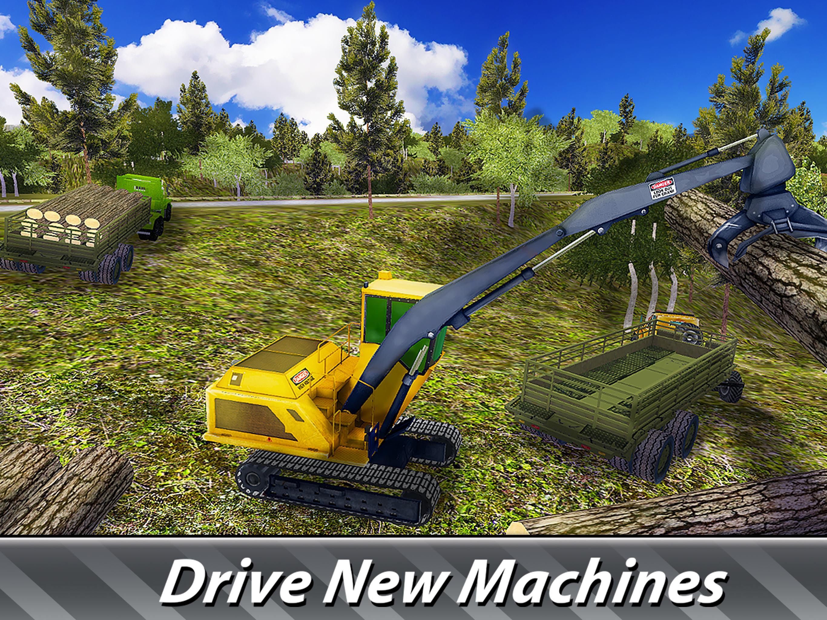 Logging Harvester Truck Game Screenshot
