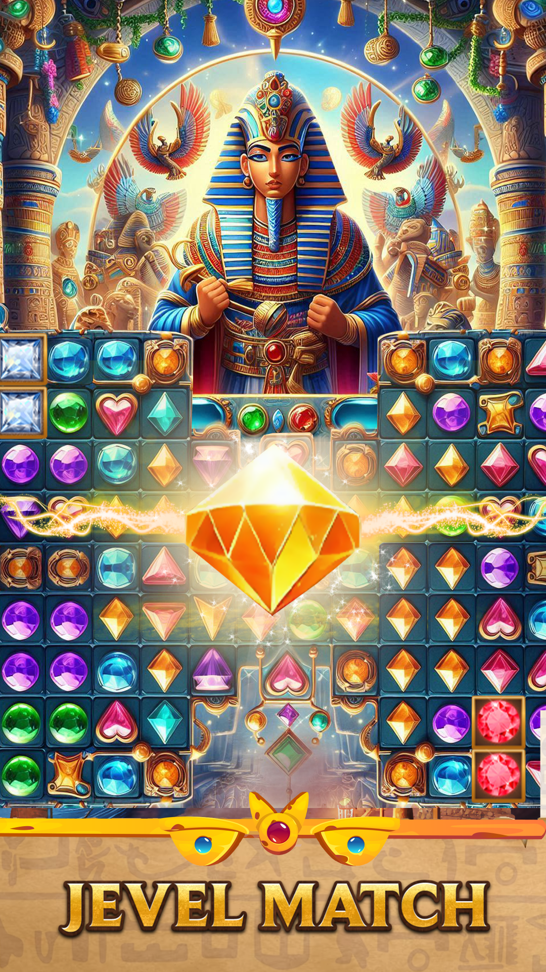 Pharaoh's Jewel Puzzle Game Game Screenshot