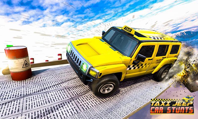 Taxi Jeep Car Stunts Games 3D: Ramp Car Stunts screenshot game