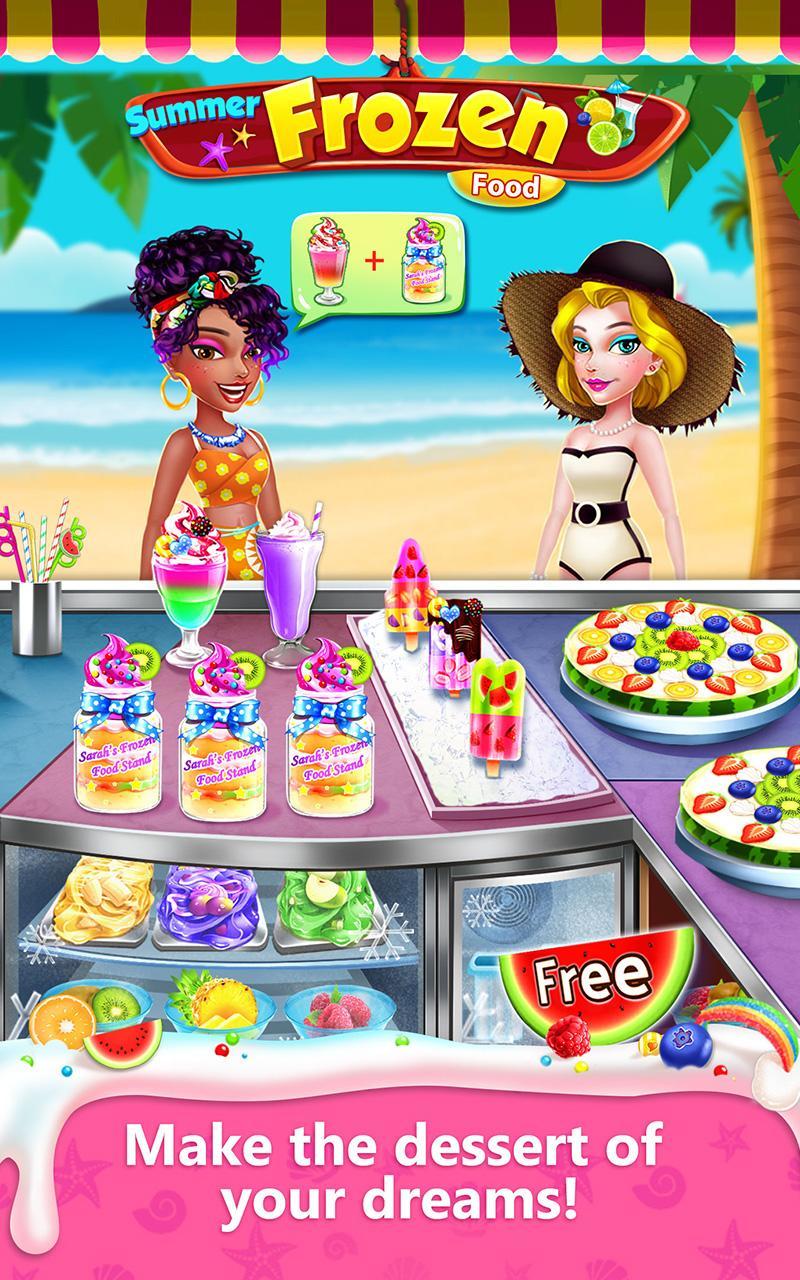 Summer Frozen Food Stand Game Screenshot