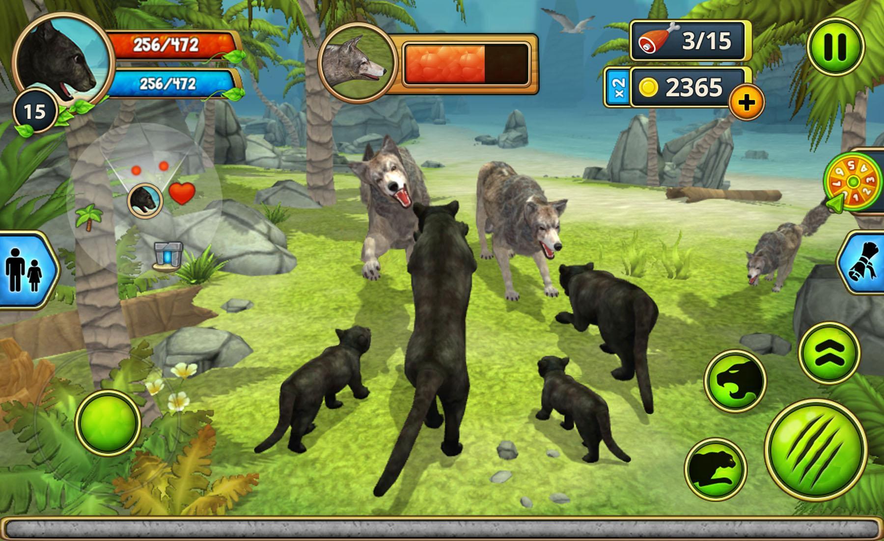 Panther Family Sim Online : Play Online Game Screenshot