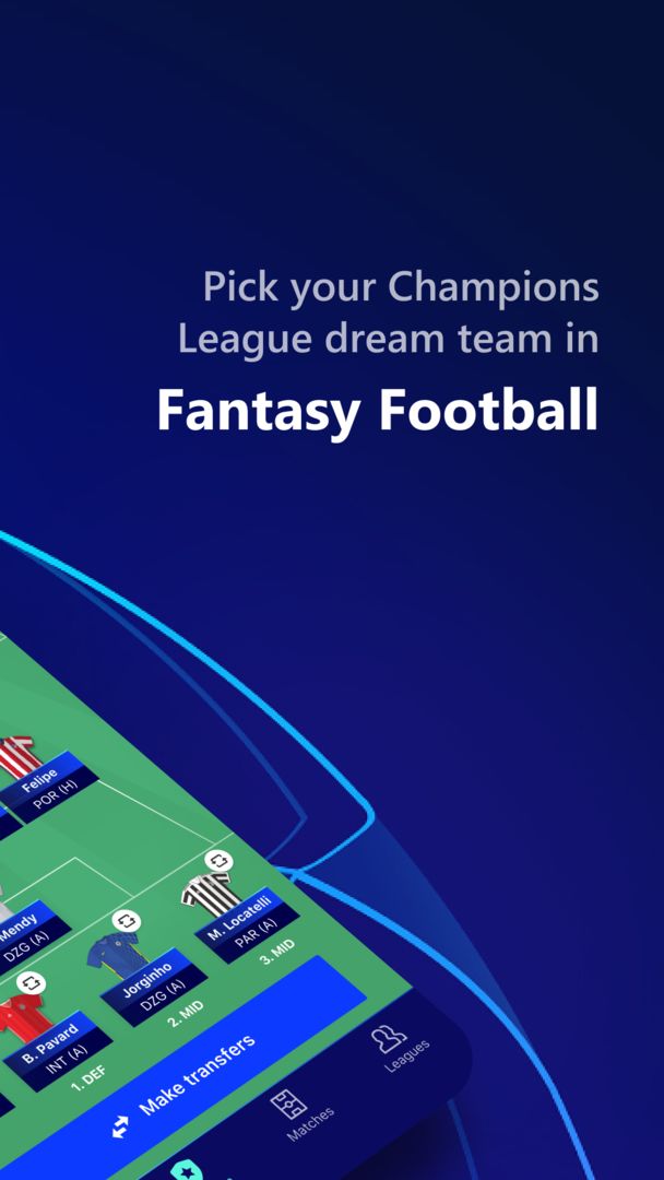 UEFA Gaming: Fantasy Football ภาพหน้าจอเกม